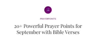 20+ Powerful Prayer Points for September with Bible Verses
