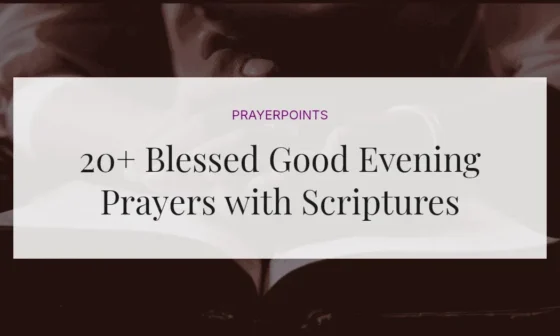 20+ Blessed Good Evening Prayers with Scriptures