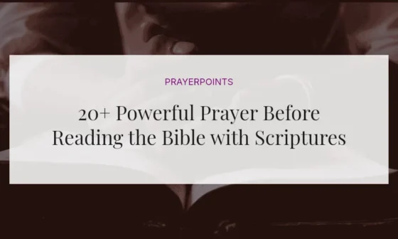 20+ Powerful Prayer Before Reading the Bible with Scriptures