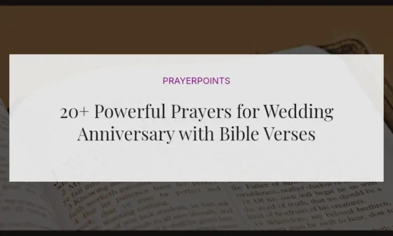 20+ Powerful Prayers for Wedding Anniversary with Bible Verses