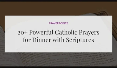 20+ Powerful Catholic Prayers for Dinner with Scriptures