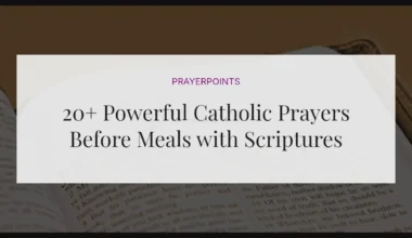 20+ Powerful Catholic Prayers Before Meals with Scriptures