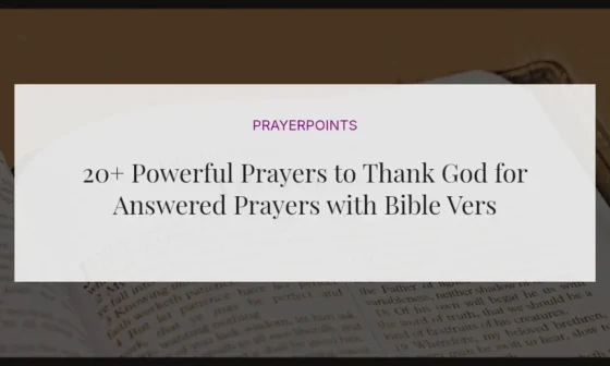 20+ Powerful Prayers to Thank God for Answered Prayers with Bible Verses