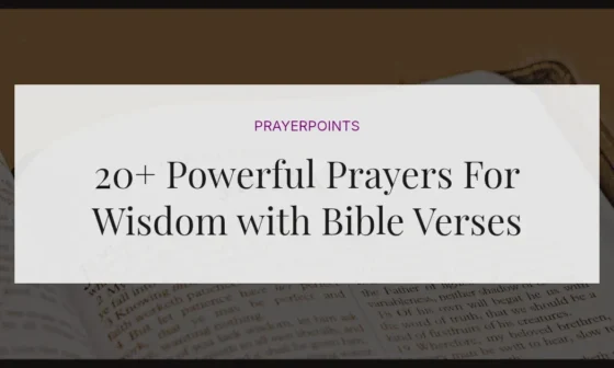 20+ Powerful Prayers For Wisdom with Bible Verses