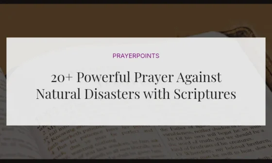 20+ Powerful Prayer Against Natural Disasters with Scriptures