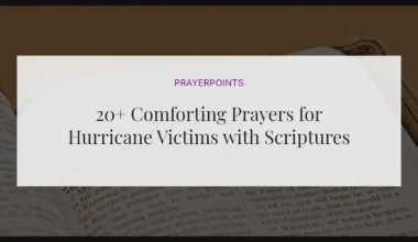 20+ Comforting Prayers for Hurricane Victims with Scriptures