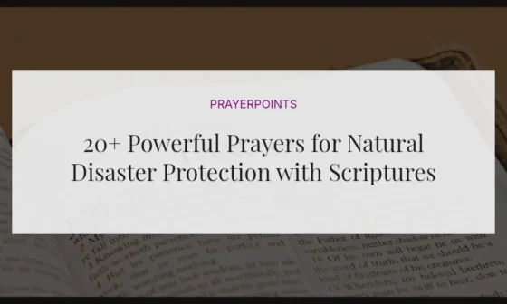 20+ Powerful Prayers for Natural Disaster Protection with Scriptures