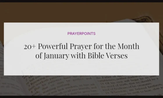 20+ Powerful Prayer for the Month of January with Bible Verses